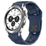 Dây đồng hồ silicone khóa ngược họa tiết bóng đá, cho Samsung Galaxy Watch 4 44mm, cho Samsung Galaxy Watch 4 40mm, cho Samsung Galaxy Watch 4 Classic 46mm, cho Samsung Galaxy Watch 4 Classic 42mm