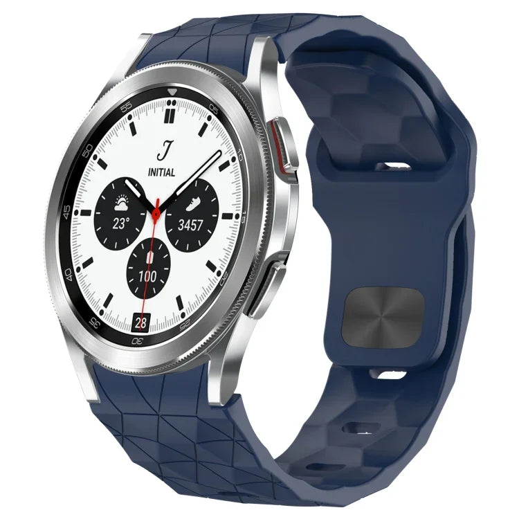 Dây đồng hồ silicone khóa ngược họa tiết bóng đá, cho Samsung Galaxy Watch 4 44mm, cho Samsung Galaxy Watch 4 40mm, cho Samsung Galaxy Watch 4 Classic 46mm, cho Samsung Galaxy Watch 4 Classic 42mm