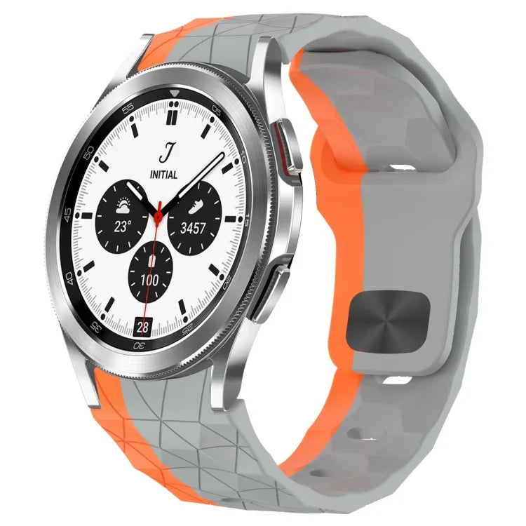 Dây đồng hồ silicone khóa ngược họa tiết bóng đá, cho Samsung Galaxy Watch 4 44mm, cho Samsung Galaxy Watch 4 40mm, cho Samsung Galaxy Watch 4 Classic 46mm, cho Samsung Galaxy Watch 4 Classic 42mm