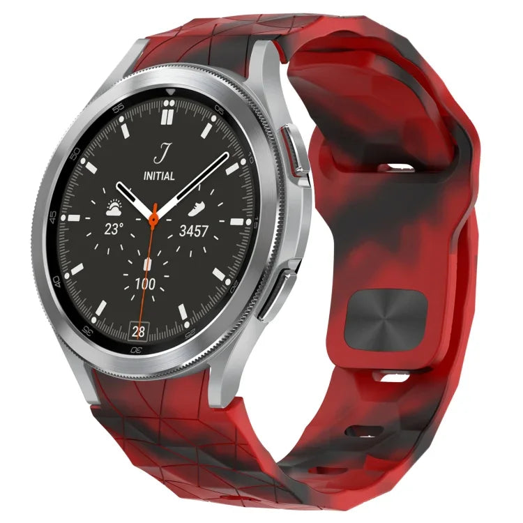 Dây đồng hồ silicone khóa ngược họa tiết bóng đá, cho Samsung Galaxy Watch 4 44mm, cho Samsung Galaxy Watch 4 40mm, cho Samsung Galaxy Watch 4 Classic 46mm, cho Samsung Galaxy Watch 4 Classic 42mm