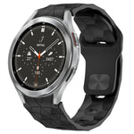 Dây đồng hồ silicone khóa ngược họa tiết bóng đá, cho Samsung Galaxy Watch 4 44mm, cho Samsung Galaxy Watch 4 40mm, cho Samsung Galaxy Watch 4 Classic 46mm, cho Samsung Galaxy Watch 4 Classic 42mm