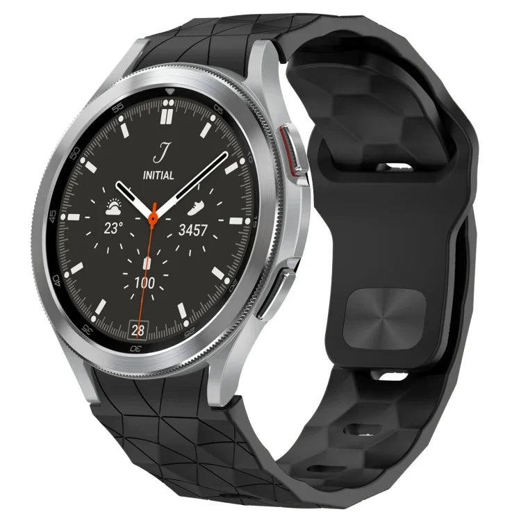 Dây đồng hồ silicone khóa ngược họa tiết bóng đá, cho Samsung Galaxy Watch 4 44mm, cho Samsung Galaxy Watch 4 40mm, cho Samsung Galaxy Watch 4 Classic 46mm, cho Samsung Galaxy Watch 4 Classic 42mm