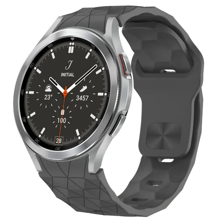 Dây đồng hồ silicone khóa ngược họa tiết bóng đá, cho Samsung Galaxy Watch 4 44mm, cho Samsung Galaxy Watch 4 40mm, cho Samsung Galaxy Watch 4 Classic 46mm, cho Samsung Galaxy Watch 4 Classic 42mm