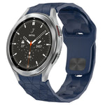 Dây đồng hồ silicone khóa ngược họa tiết bóng đá, cho Samsung Galaxy Watch 4 44mm, cho Samsung Galaxy Watch 4 40mm, cho Samsung Galaxy Watch 4 Classic 46mm, cho Samsung Galaxy Watch 4 Classic 42mm