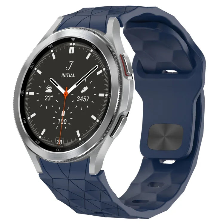 Dây đồng hồ silicone khóa ngược họa tiết bóng đá, cho Samsung Galaxy Watch 4 44mm, cho Samsung Galaxy Watch 4 40mm, cho Samsung Galaxy Watch 4 Classic 46mm, cho Samsung Galaxy Watch 4 Classic 42mm