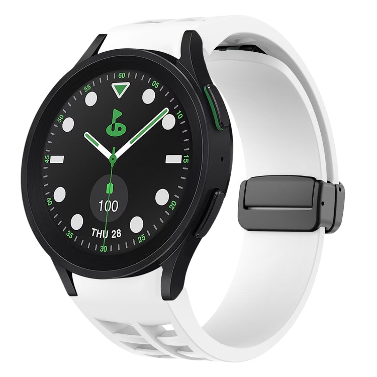 Dây đồng hồ silicone khóa gập từ tính màu đen Richard, dành cho Samsung Galaxy Watch 6 40 / 44mm, dành cho Samsung Galaxy Watch 5 Pro Golf Edition, dành cho Samsung Galaxy Watch 5 Golf Edition