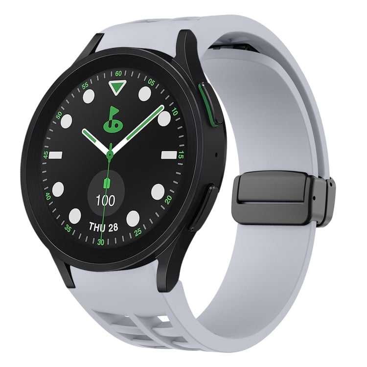 Dây đồng hồ silicone khóa gập từ tính màu đen Richard, dành cho Samsung Galaxy Watch 6 40 / 44mm, dành cho Samsung Galaxy Watch 5 Pro Golf Edition, dành cho Samsung Galaxy Watch 5 Golf Edition