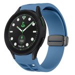 Dây đồng hồ silicone khóa gập từ tính màu đen Richard, dành cho Samsung Galaxy Watch 6 40 / 44mm, dành cho Samsung Galaxy Watch 5 Pro Golf Edition, dành cho Samsung Galaxy Watch 5 Golf Edition