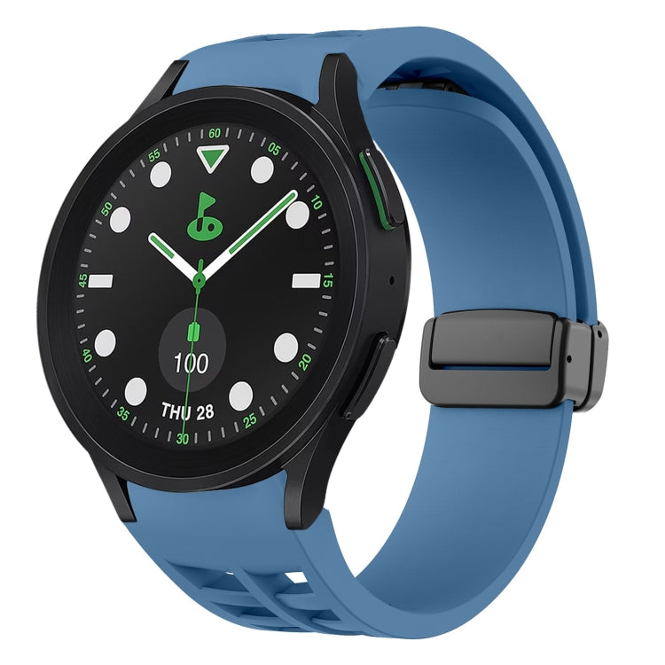 Dây đồng hồ silicone khóa gập từ tính màu đen Richard, dành cho Samsung Galaxy Watch 6 40 / 44mm, dành cho Samsung Galaxy Watch 5 Pro Golf Edition, dành cho Samsung Galaxy Watch 5 Golf Edition