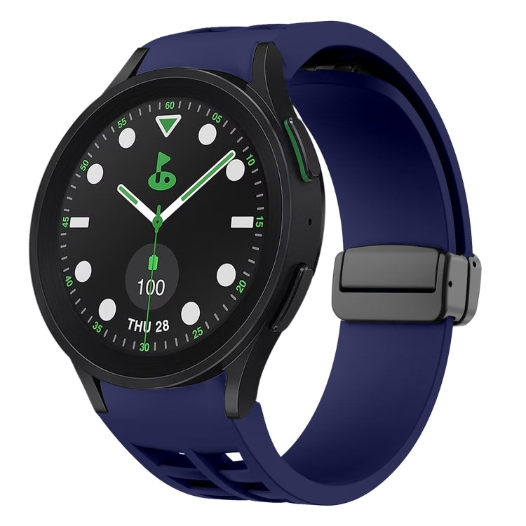 Dây đồng hồ silicone khóa gập từ tính màu đen Richard, dành cho Samsung Galaxy Watch 6 40 / 44mm, dành cho Samsung Galaxy Watch 5 Pro Golf Edition, dành cho Samsung Galaxy Watch 5 Golf Edition