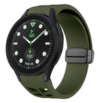 Dây đồng hồ silicone khóa gập từ tính màu đen Richard, dành cho Samsung Galaxy Watch 6 40 / 44mm, dành cho Samsung Galaxy Watch 5 Pro Golf Edition, dành cho Samsung Galaxy Watch 5 Golf Edition