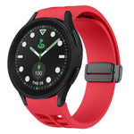 Dây đồng hồ silicone khóa gập từ tính màu đen Richard, dành cho Samsung Galaxy Watch 6 40 / 44mm, dành cho Samsung Galaxy Watch 5 Pro Golf Edition, dành cho Samsung Galaxy Watch 5 Golf Edition
