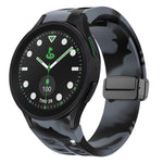 Dây đồng hồ silicone khóa gập từ tính màu đen Richard, dành cho Samsung Galaxy Watch 6 40 / 44mm, dành cho Samsung Galaxy Watch 5 Pro Golf Edition, dành cho Samsung Galaxy Watch 5 Golf Edition