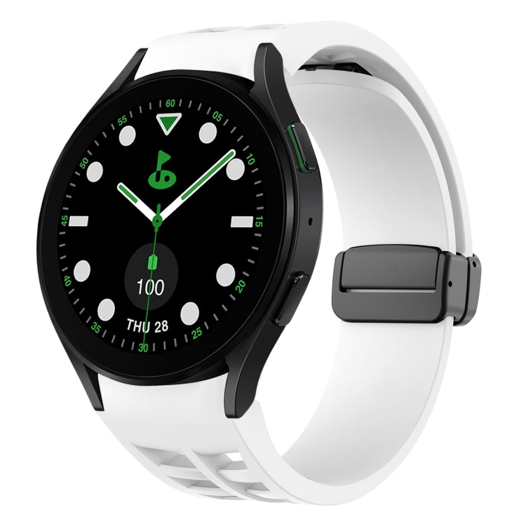 Dây đồng hồ silicone khóa gập từ tính màu đen Richard, dành cho Samsung Galaxy Watch 6 40 / 44mm, dành cho Samsung Galaxy Watch 5 Pro Golf Edition, dành cho Samsung Galaxy Watch 5 Golf Edition