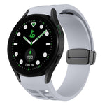 Dây đồng hồ silicone khóa gập từ tính màu đen Richard, dành cho Samsung Galaxy Watch 6 40 / 44mm, dành cho Samsung Galaxy Watch 5 Pro Golf Edition, dành cho Samsung Galaxy Watch 5 Golf Edition