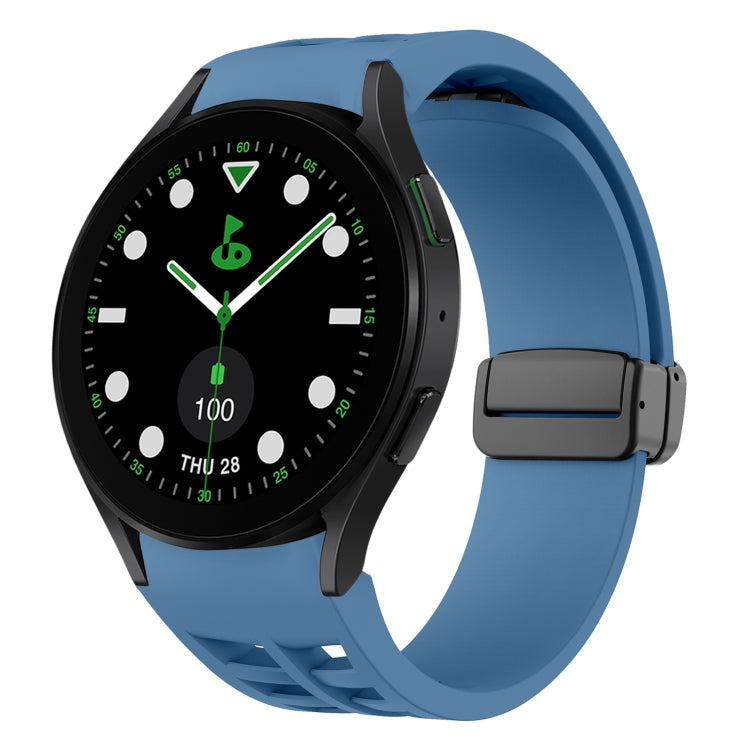 Dây đồng hồ silicone khóa gập từ tính màu đen Richard, dành cho Samsung Galaxy Watch 6 40 / 44mm, dành cho Samsung Galaxy Watch 5 Pro Golf Edition, dành cho Samsung Galaxy Watch 5 Golf Edition