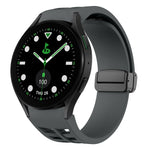 Dây đồng hồ silicone khóa gập từ tính màu đen Richard, dành cho Samsung Galaxy Watch 6 40 / 44mm, dành cho Samsung Galaxy Watch 5 Pro Golf Edition, dành cho Samsung Galaxy Watch 5 Golf Edition