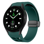 Dây đồng hồ silicone khóa gập từ tính màu đen Richard, dành cho Samsung Galaxy Watch 6 40 / 44mm, dành cho Samsung Galaxy Watch 5 Pro Golf Edition, dành cho Samsung Galaxy Watch 5 Golf Edition