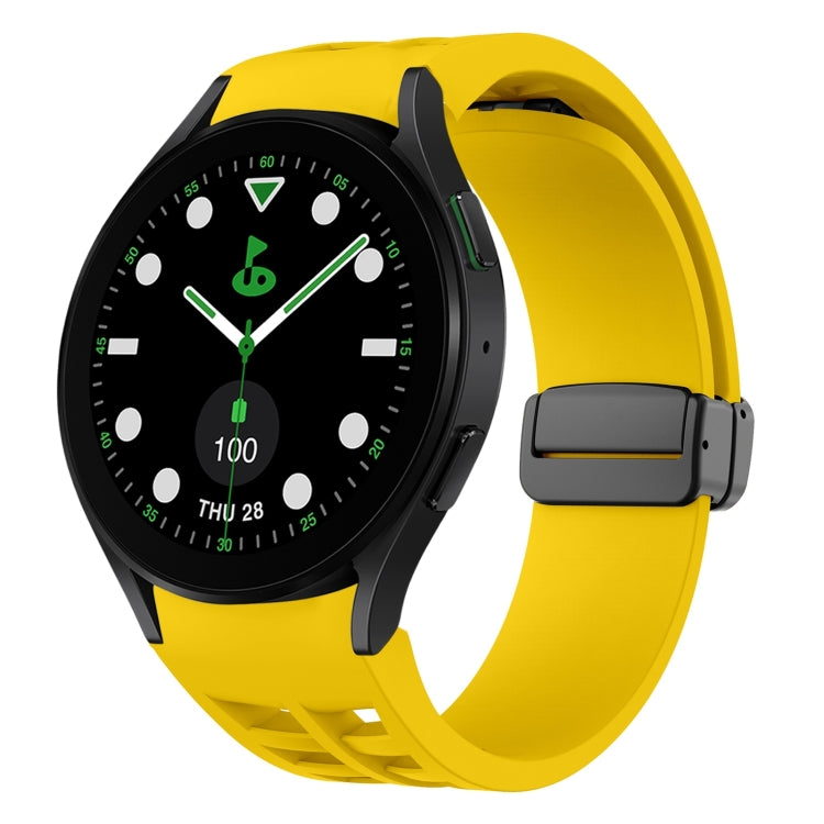 Dây đồng hồ silicone khóa gập từ tính màu đen Richard, dành cho Samsung Galaxy Watch 6 40 / 44mm, dành cho Samsung Galaxy Watch 5 Pro Golf Edition, dành cho Samsung Galaxy Watch 5 Golf Edition