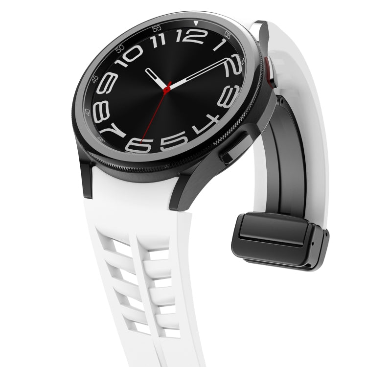 Dây đồng hồ silicone khóa gập từ tính màu đen Richard, dành cho Samsung Galaxy Watch 6 40 / 44mm, dành cho Samsung Galaxy Watch 5 Pro Golf Edition, dành cho Samsung Galaxy Watch 5 Golf Edition