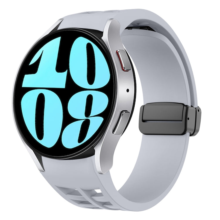 Dây đồng hồ silicone khóa gập từ tính màu đen Richard, dành cho Samsung Galaxy Watch 6 40 / 44mm, dành cho Samsung Galaxy Watch 5 Pro Golf Edition, dành cho Samsung Galaxy Watch 5 Golf Edition