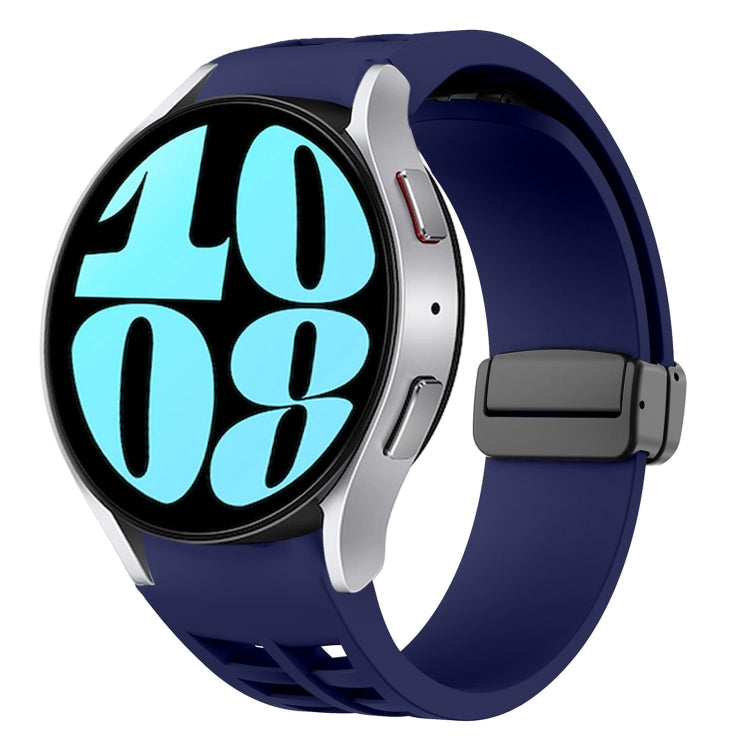 Dây đồng hồ silicone khóa gập từ tính màu đen Richard, dành cho Samsung Galaxy Watch 6 40 / 44mm, dành cho Samsung Galaxy Watch 5 Pro Golf Edition, dành cho Samsung Galaxy Watch 5 Golf Edition