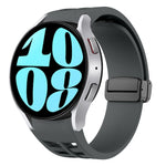 Dây đồng hồ silicone khóa gập từ tính màu đen Richard, dành cho Samsung Galaxy Watch 6 40 / 44mm, dành cho Samsung Galaxy Watch 5 Pro Golf Edition, dành cho Samsung Galaxy Watch 5 Golf Edition