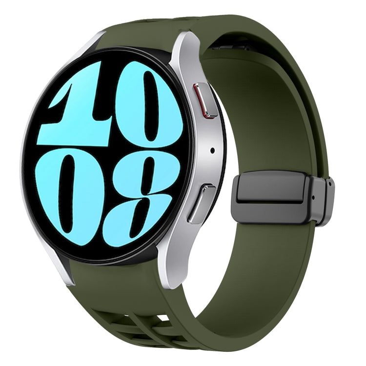 Dây đồng hồ silicone khóa gập từ tính màu đen Richard, dành cho Samsung Galaxy Watch 6 40 / 44mm, dành cho Samsung Galaxy Watch 5 Pro Golf Edition, dành cho Samsung Galaxy Watch 5 Golf Edition