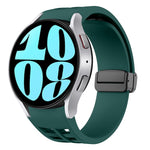 Dây đồng hồ silicone khóa gập từ tính màu đen Richard, dành cho Samsung Galaxy Watch 6 40 / 44mm, dành cho Samsung Galaxy Watch 5 Pro Golf Edition, dành cho Samsung Galaxy Watch 5 Golf Edition