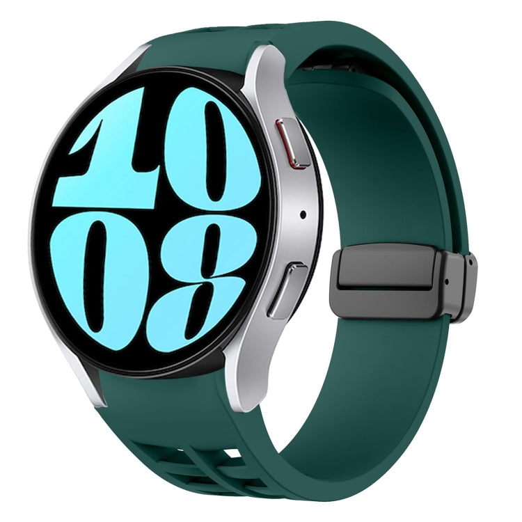 Dây đồng hồ silicone khóa gập từ tính màu đen Richard, dành cho Samsung Galaxy Watch 6 40 / 44mm, dành cho Samsung Galaxy Watch 5 Pro Golf Edition, dành cho Samsung Galaxy Watch 5 Golf Edition