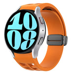 Dây đồng hồ silicone khóa gập từ tính màu đen Richard, dành cho Samsung Galaxy Watch 6 40 / 44mm, dành cho Samsung Galaxy Watch 5 Pro Golf Edition, dành cho Samsung Galaxy Watch 5 Golf Edition