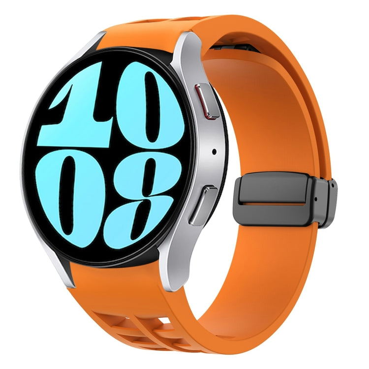 Dây đồng hồ silicone khóa gập từ tính màu đen Richard, dành cho Samsung Galaxy Watch 6 40 / 44mm, dành cho Samsung Galaxy Watch 5 Pro Golf Edition, dành cho Samsung Galaxy Watch 5 Golf Edition