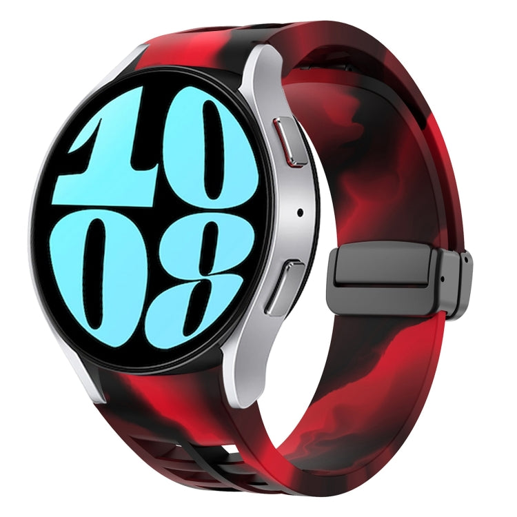 Dây đồng hồ silicone khóa gập từ tính màu đen Richard, dành cho Samsung Galaxy Watch 6 40 / 44mm, dành cho Samsung Galaxy Watch 5 Pro Golf Edition, dành cho Samsung Galaxy Watch 5 Golf Edition