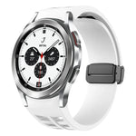 Dây đồng hồ silicone khóa gập nam châm Richard màu đen, cho Samsung Galaxy Watch 4 classic 42 / 46mm