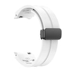 Dây đồng hồ silicone khóa gập nam châm Richard màu đen, cho Samsung Galaxy Watch 4 classic 42 / 46mm