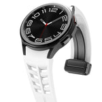 Dây đồng hồ silicone khóa gập nam châm Richard màu đen, cho Samsung Galaxy Watch 4 classic 42 / 46mm