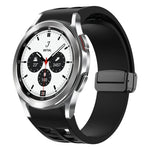 Dây đồng hồ silicone khóa gập nam châm Richard màu đen, cho Samsung Galaxy Watch 4 classic 42 / 46mm