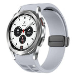 Dây đồng hồ silicone khóa gập nam châm Richard màu đen, cho Samsung Galaxy Watch 4 classic 42 / 46mm