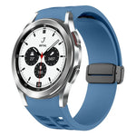 Dây đồng hồ silicone khóa gập nam châm Richard màu đen, cho Samsung Galaxy Watch 4 classic 42 / 46mm