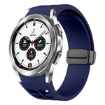 Dây đồng hồ silicone khóa gập nam châm Richard màu đen, cho Samsung Galaxy Watch 4 classic 42 / 46mm