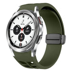 Dây đồng hồ silicone khóa gập nam châm Richard màu đen, cho Samsung Galaxy Watch 4 classic 42 / 46mm
