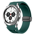 Dây đồng hồ silicone khóa gập nam châm Richard màu đen, cho Samsung Galaxy Watch 4 classic 42 / 46mm