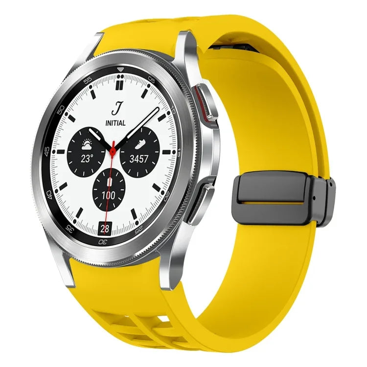 Dây đồng hồ silicone khóa gập nam châm Richard màu đen, cho Samsung Galaxy Watch 4 classic 42 / 46mm