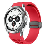 Dây đồng hồ silicone khóa gập nam châm Richard màu đen, cho Samsung Galaxy Watch 4 classic 42 / 46mm