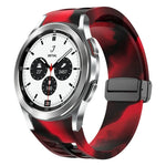 Dây đồng hồ silicone khóa gập nam châm Richard màu đen, cho Samsung Galaxy Watch 4 classic 42 / 46mm