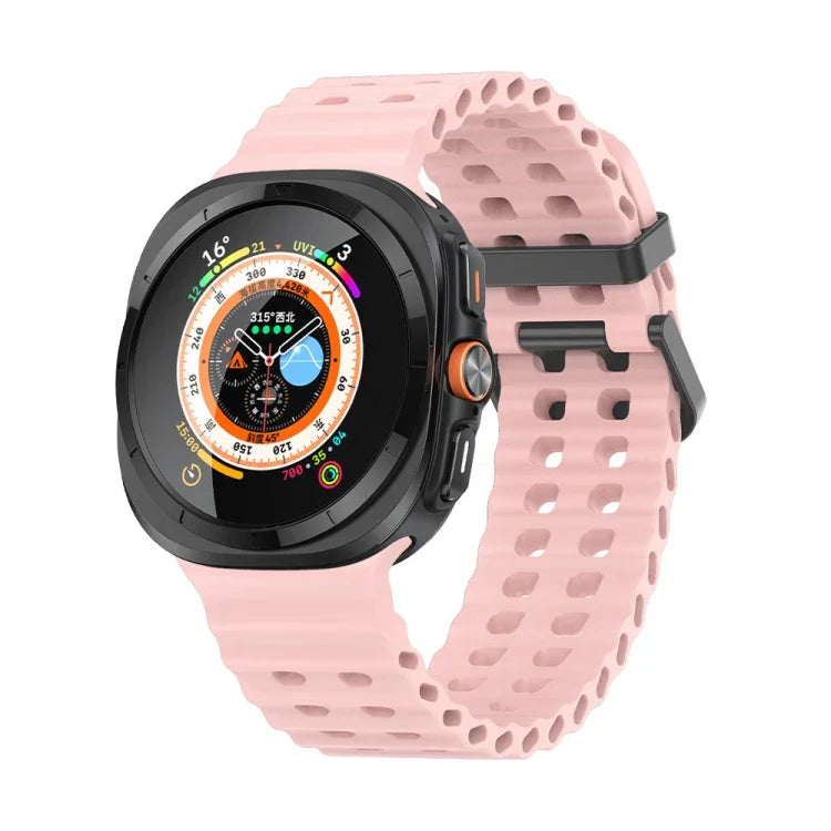 Dây đồng hồ silicone lỗ đôi Ocean, cho Samsung Galaxy Watch Ultra 47mm / Ultra 2025
