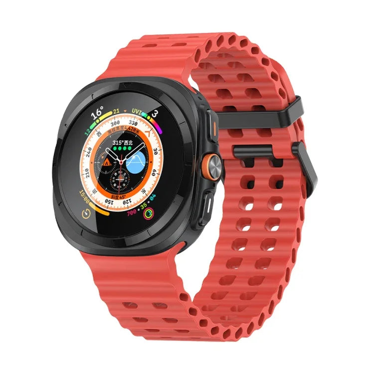 Dây đồng hồ silicone lỗ đôi Ocean, cho Samsung Galaxy Watch Ultra 47mm / Ultra 2025