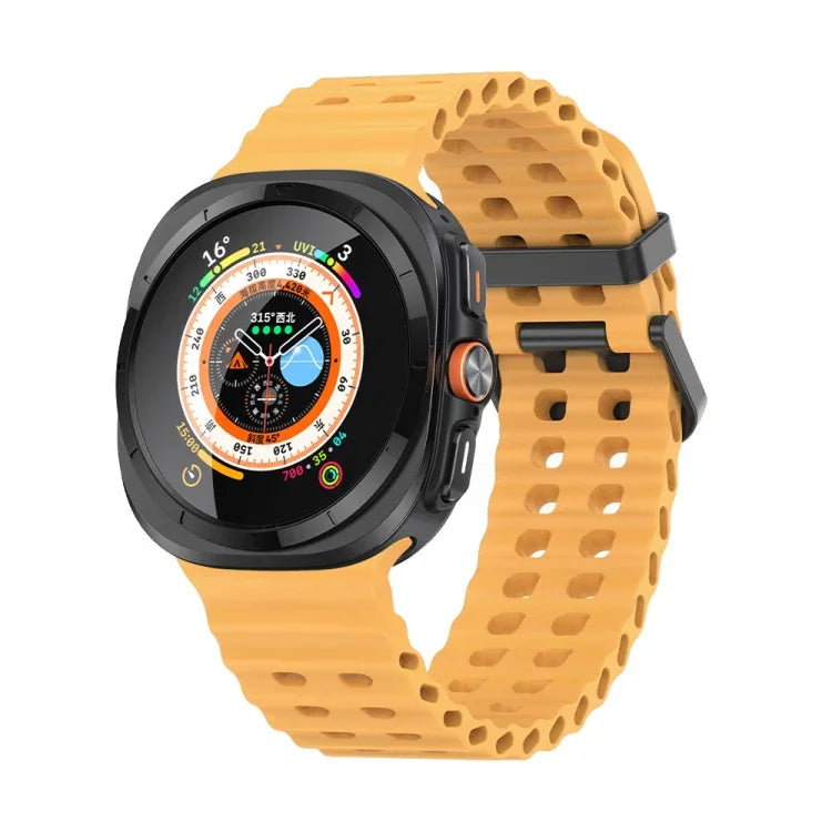 Dây đồng hồ silicone lỗ đôi Ocean, cho Samsung Galaxy Watch Ultra 47mm / Ultra 2025
