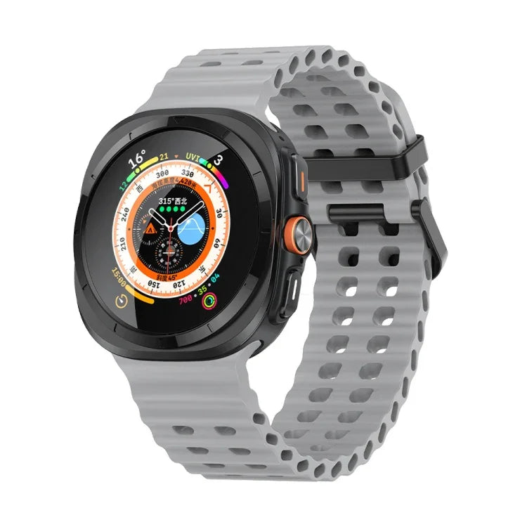 Dây đồng hồ silicone lỗ đôi Ocean, cho Samsung Galaxy Watch Ultra 47mm / Ultra 2025