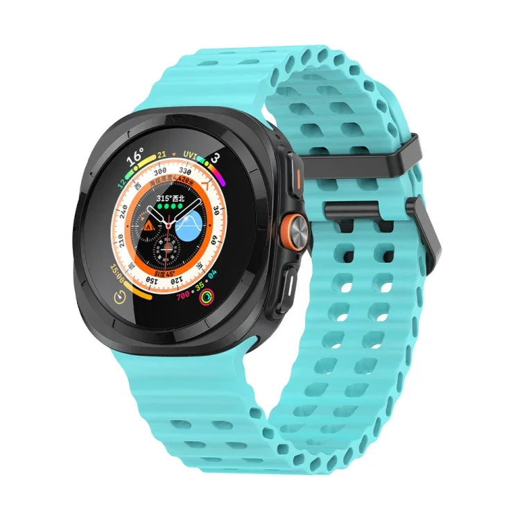 Dây đồng hồ silicone lỗ đôi Ocean, cho Samsung Galaxy Watch Ultra 47mm / Ultra 2025